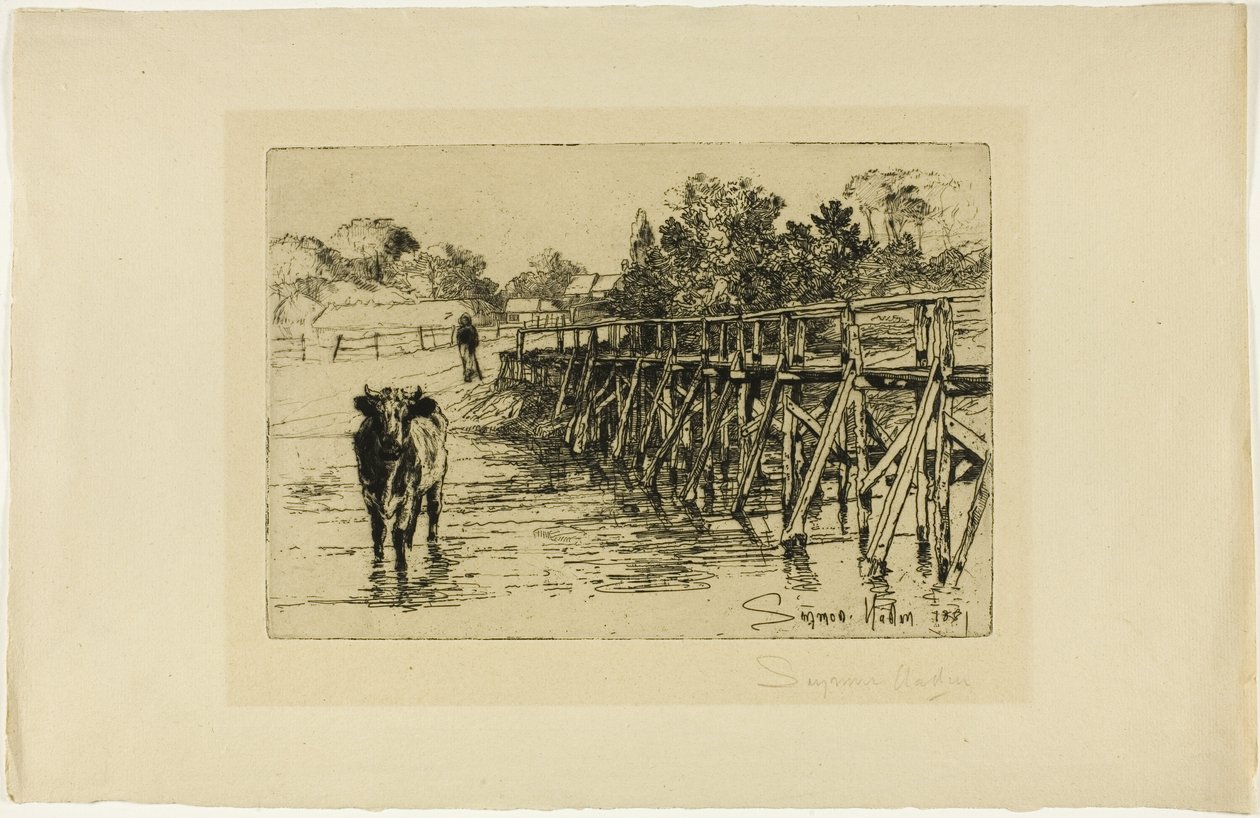 Village Ford af Francis Seymour Haden