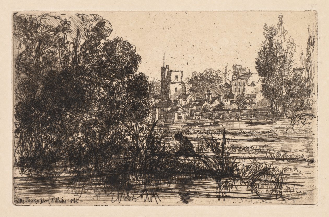 Twickenham kirke af Francis Seymour Haden