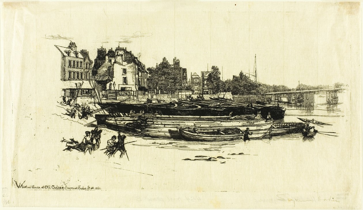 Whistlers hus, Old Chelsea af Francis Seymour Haden