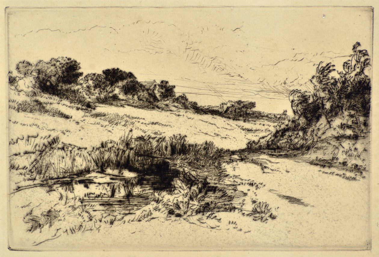 Windmill Hill No.1 af Francis Seymour Haden