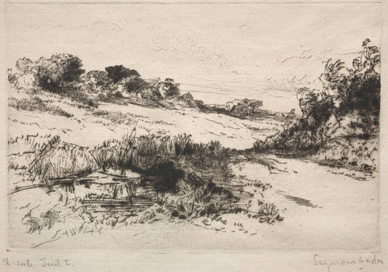 Windmill Hill, nr. 1, 1877. af Francis Seymour Haden