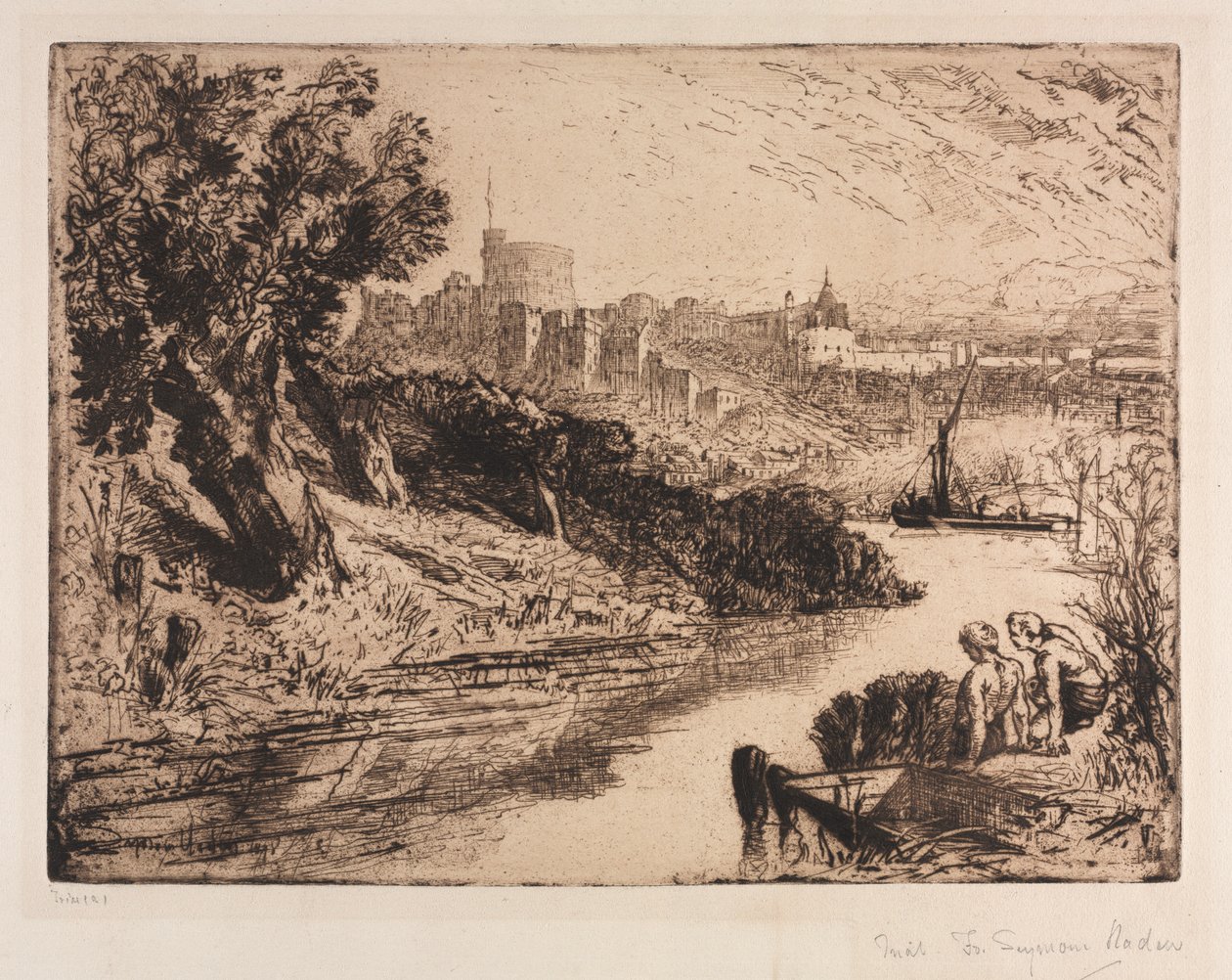 Windsor Castle af Francis Seymour Haden