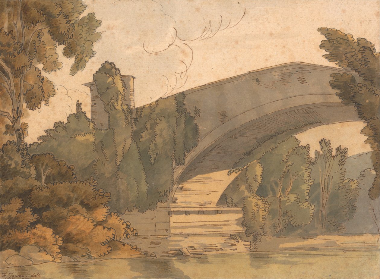 En bro mellem Firenze og Bologna af Francis Towne