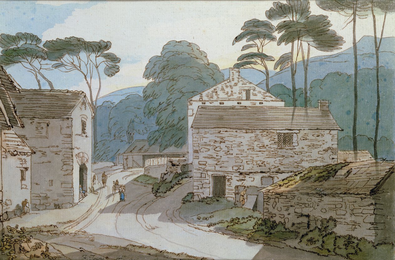 Ambleside ved hovedet af Lake Windermere af Francis Towne