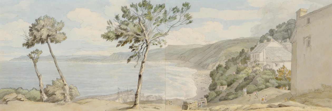 Clovelly af Francis Towne