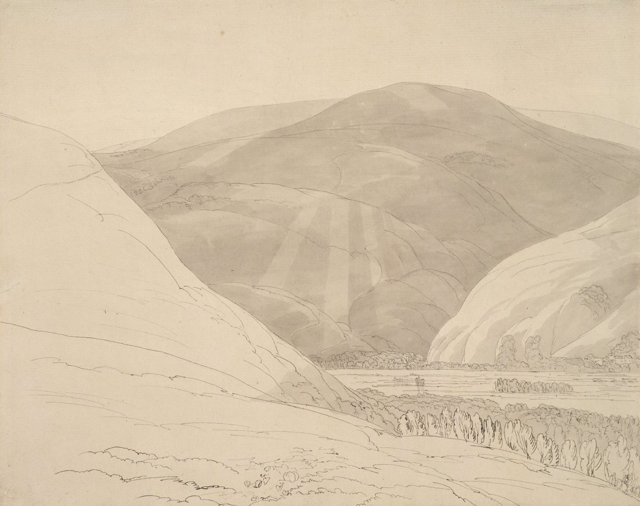 Croydon Hill af Francis Towne
