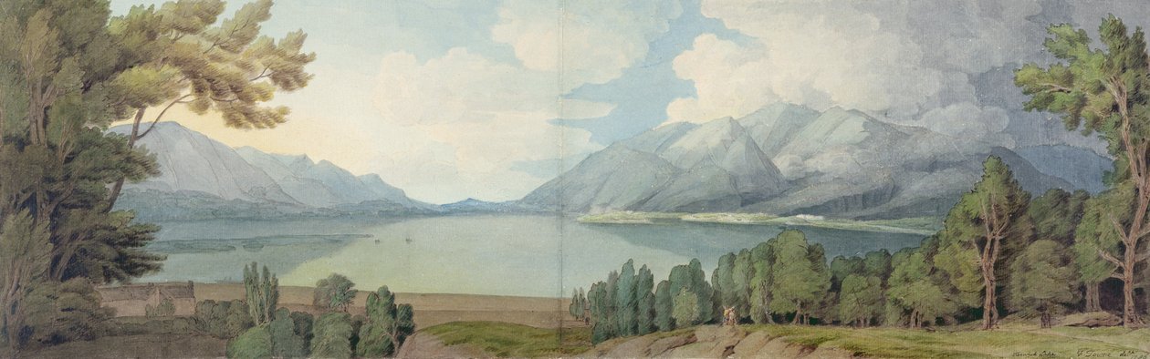 Derwentwater fra syd af Francis Towne