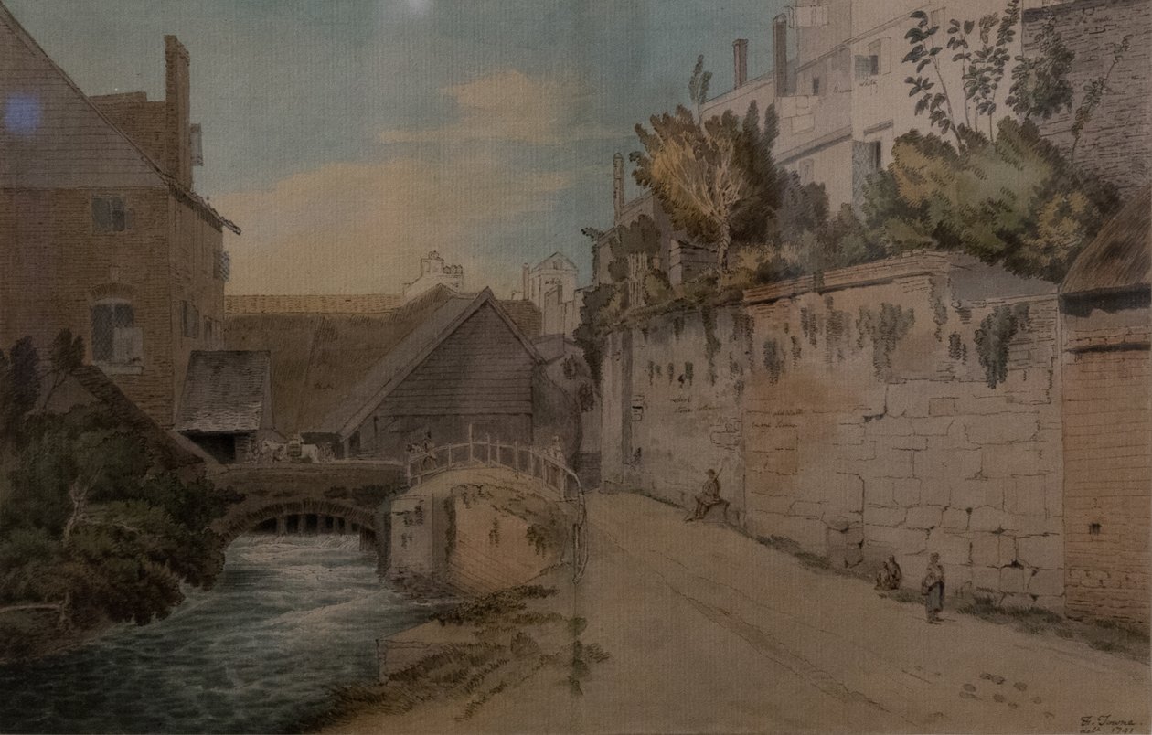 Exeter mellem Quay Gate og West Gate uden for bymurene af Francis Towne