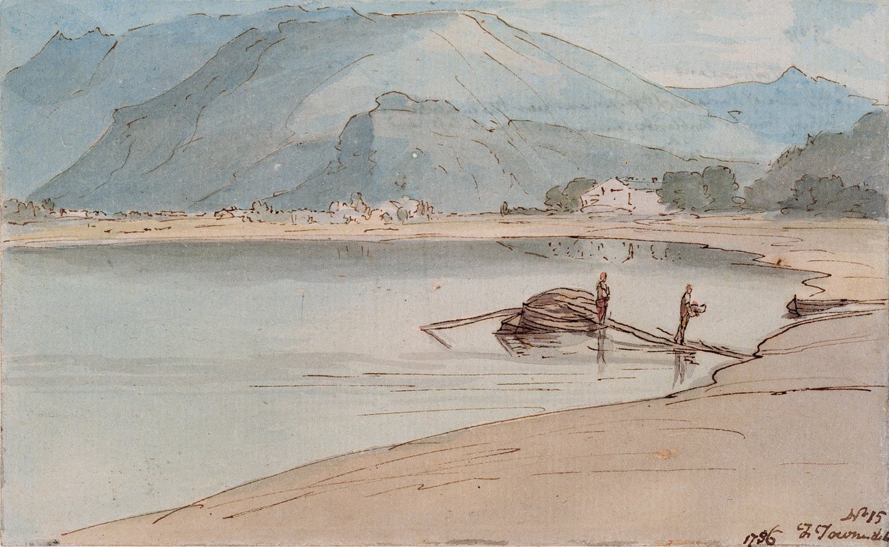 Lake Windermere af Francis Towne