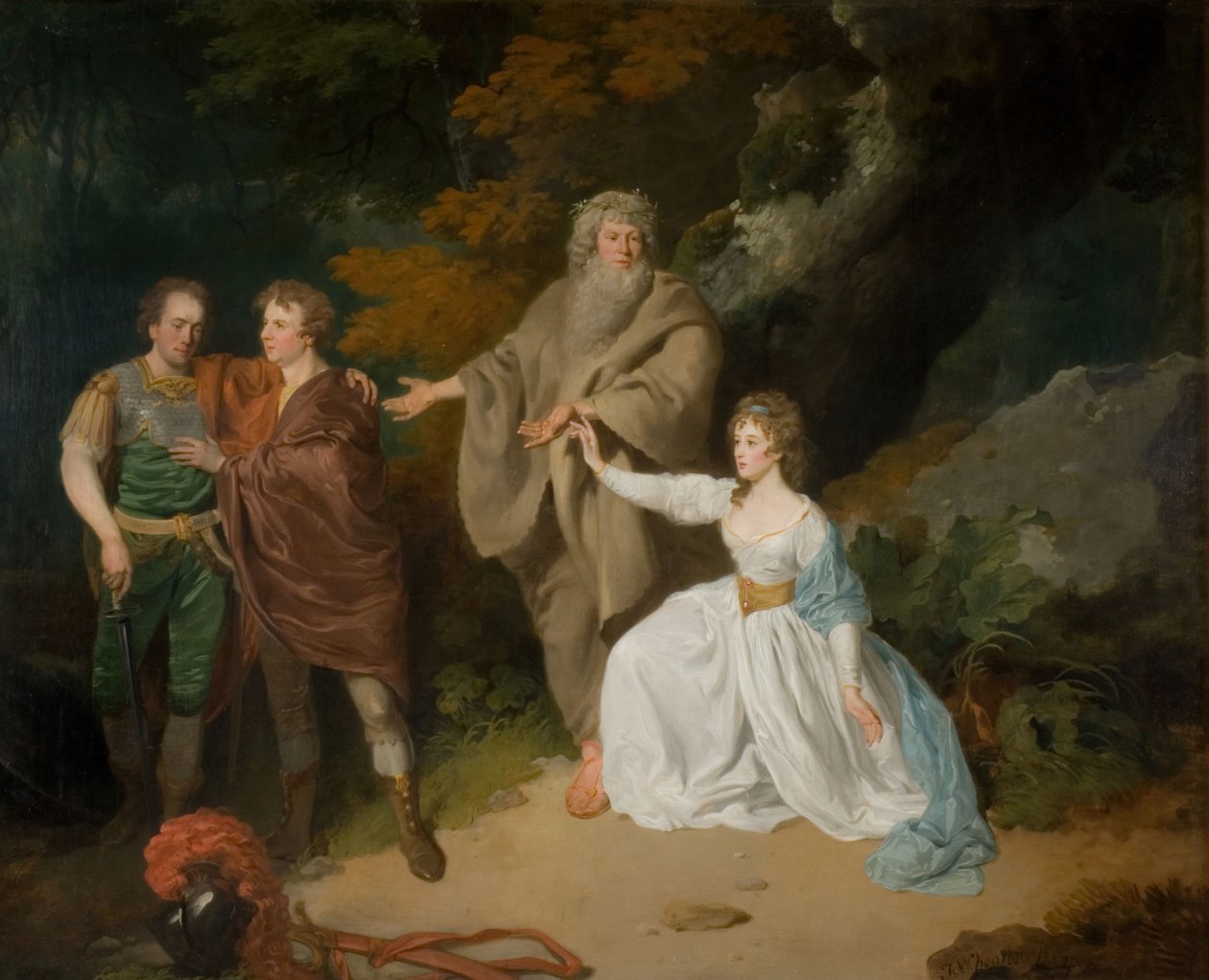 En scene fra Shakespeares Stormen, 1787. af Francis Wheatley