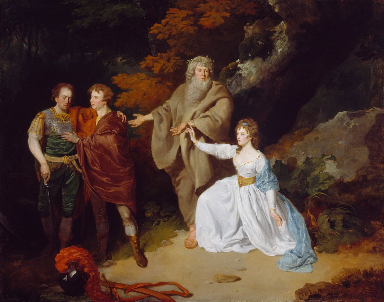 En scene fra Shakespeares Stormen, 1787 af Francis Wheatley