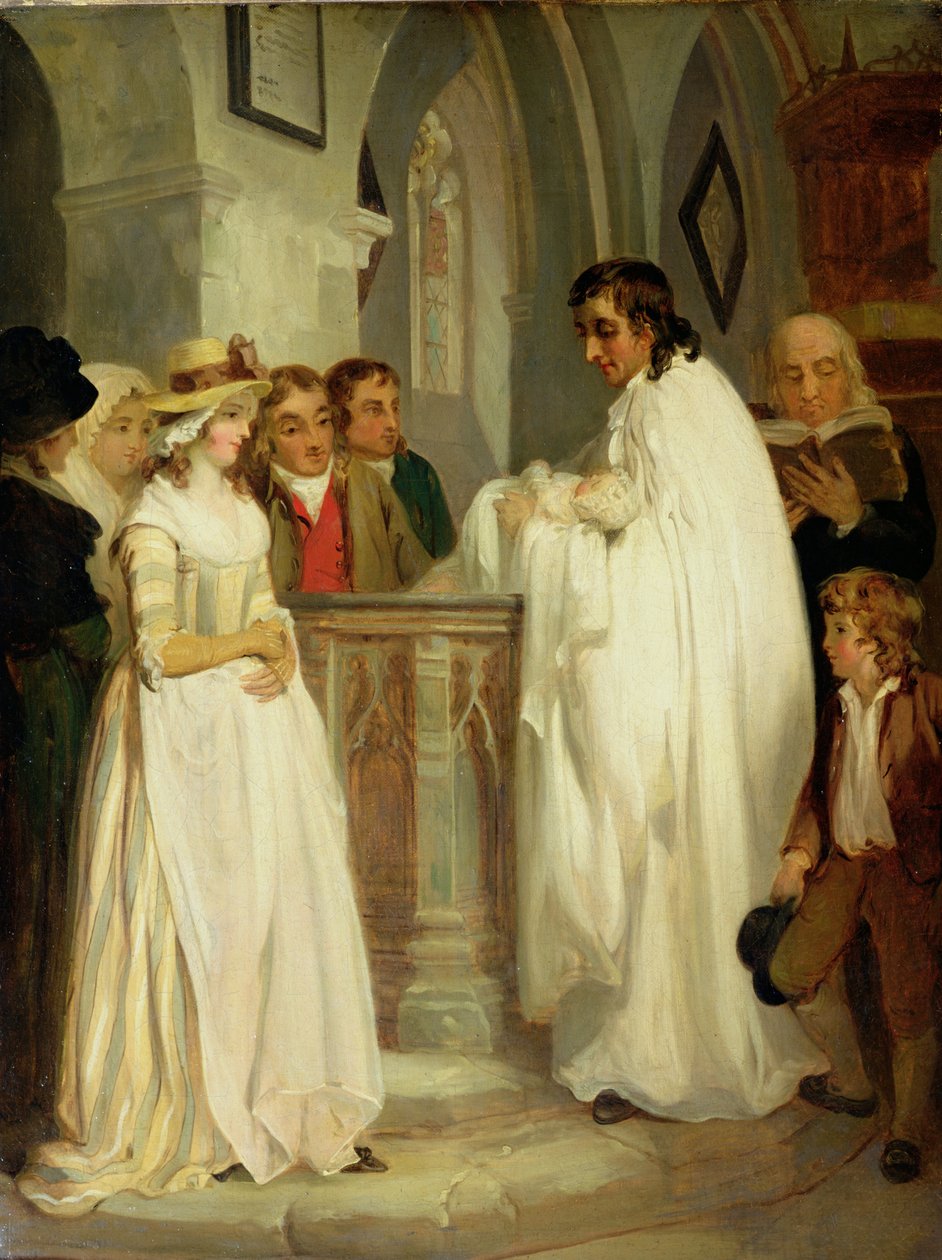 Barnedåben (olie på lærred) af Francis Wheatley