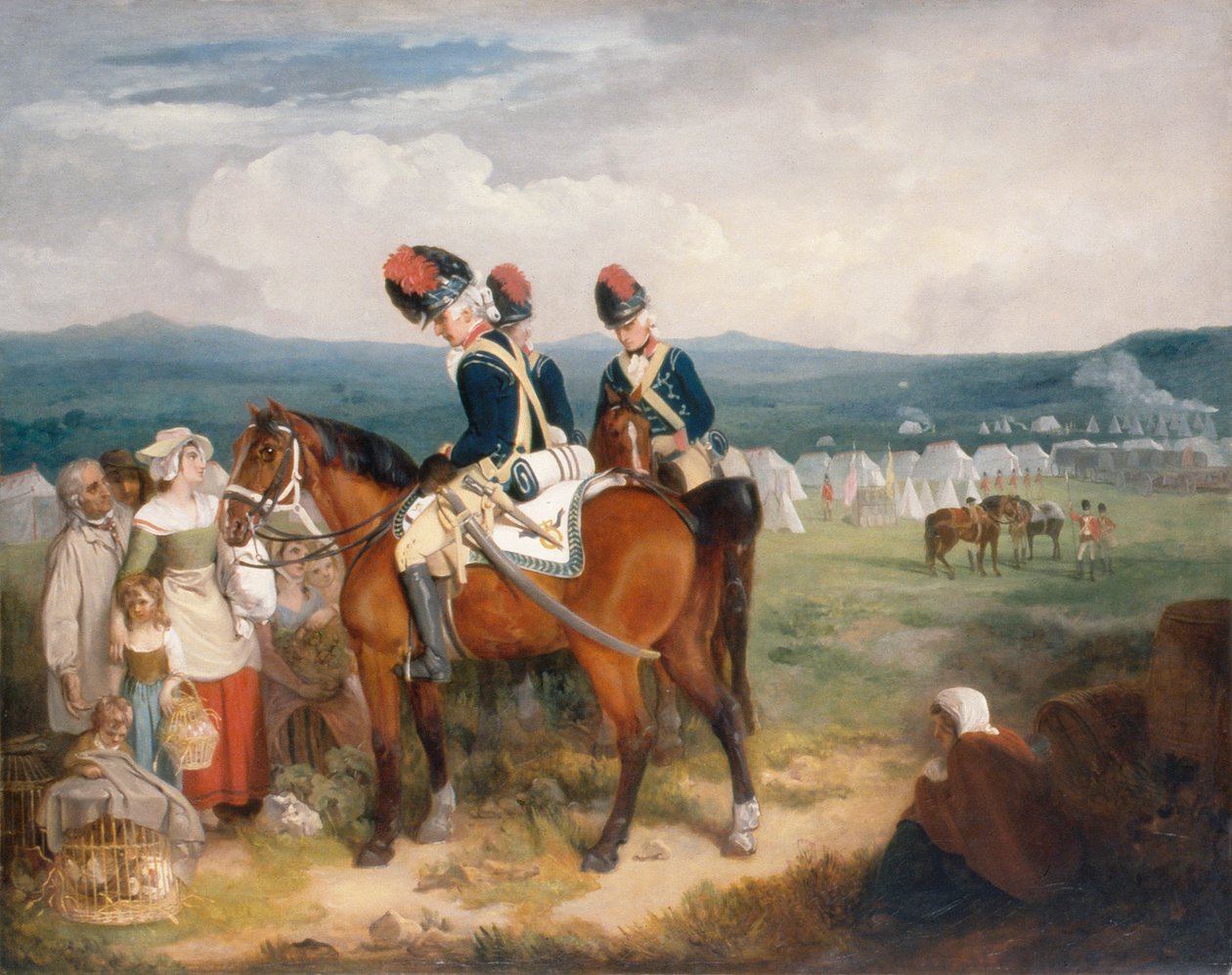 Lejren i Brighton, Skotland af Francis Wheatley