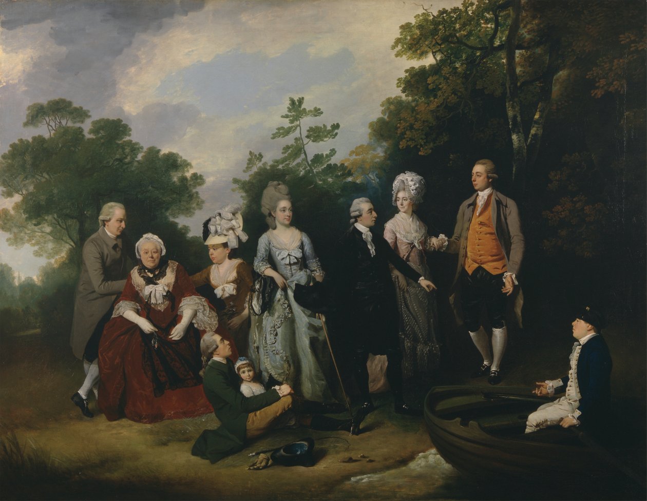 Familierne Oliver og Ward af Francis Wheatley
