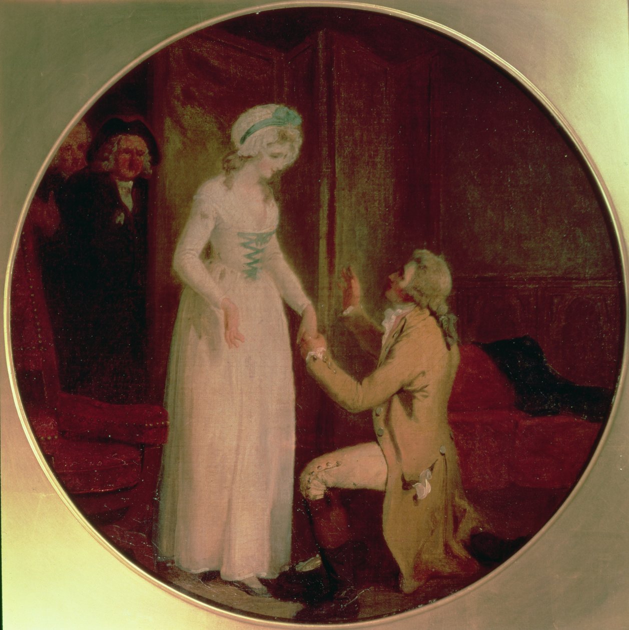 Young Marlow og Miss Hardcastle, scene fra 