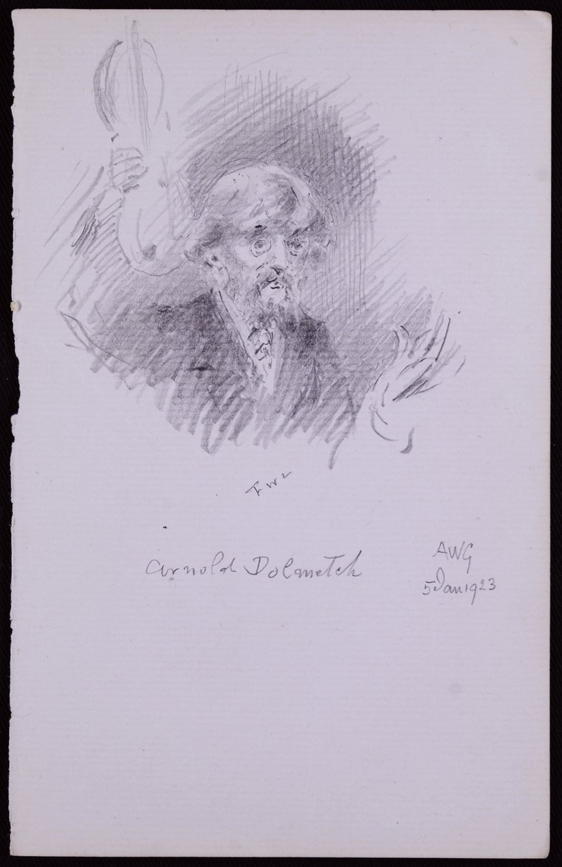 Portræt af Arnold Dolmetsch af Francis Wilfred Lawson