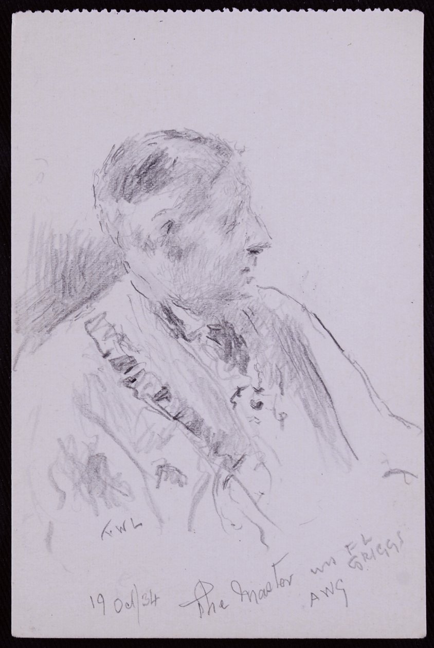 Portræt af FL Griggs af Francis Wilfred Lawson