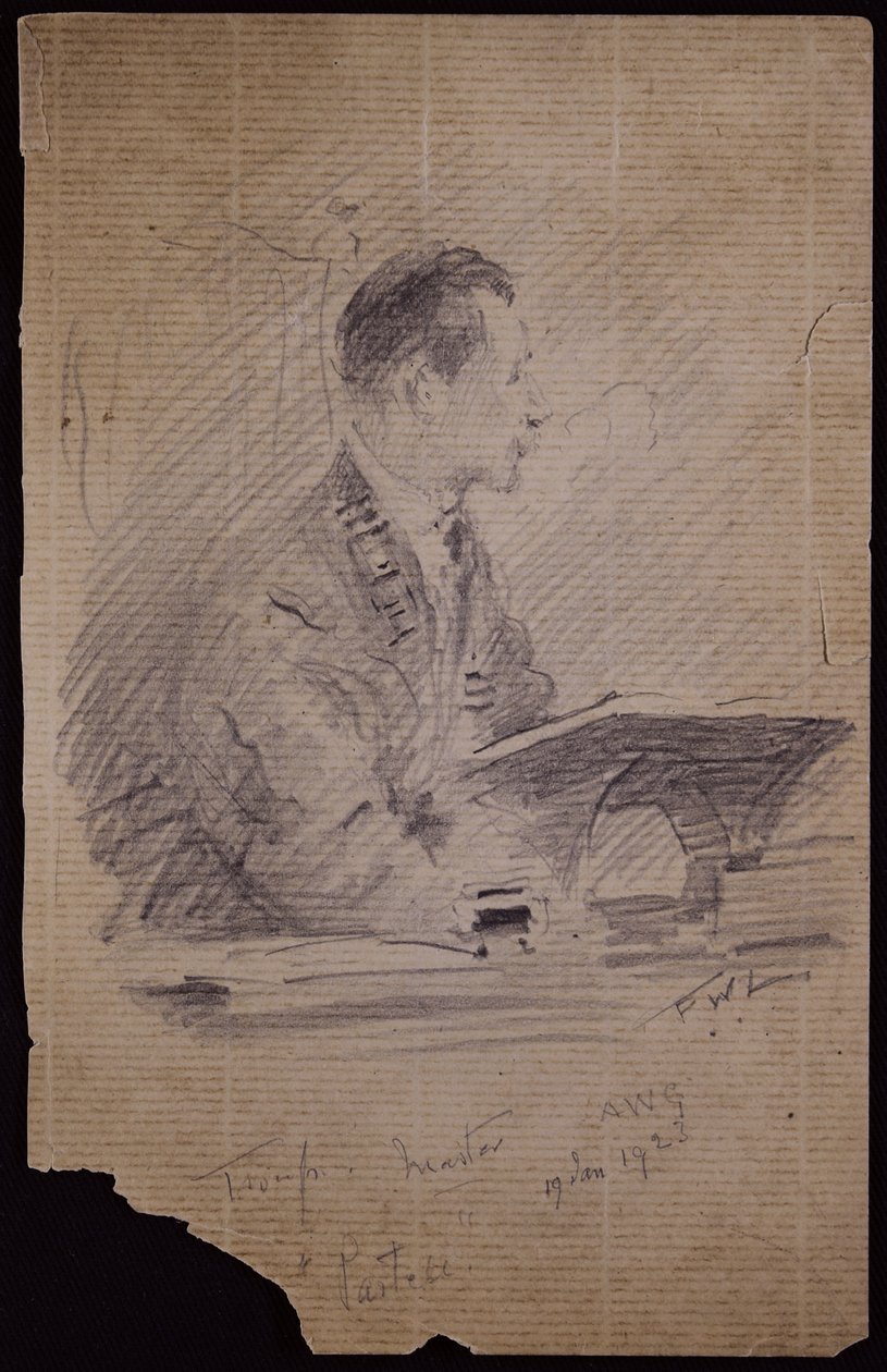 Portræt af Francis Troup af Francis Wilfred Lawson
