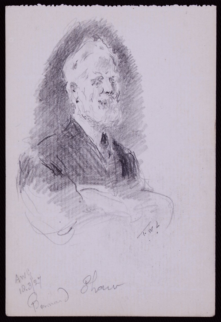 Portræt af George Bernard Shaw af Francis Wilfred Lawson