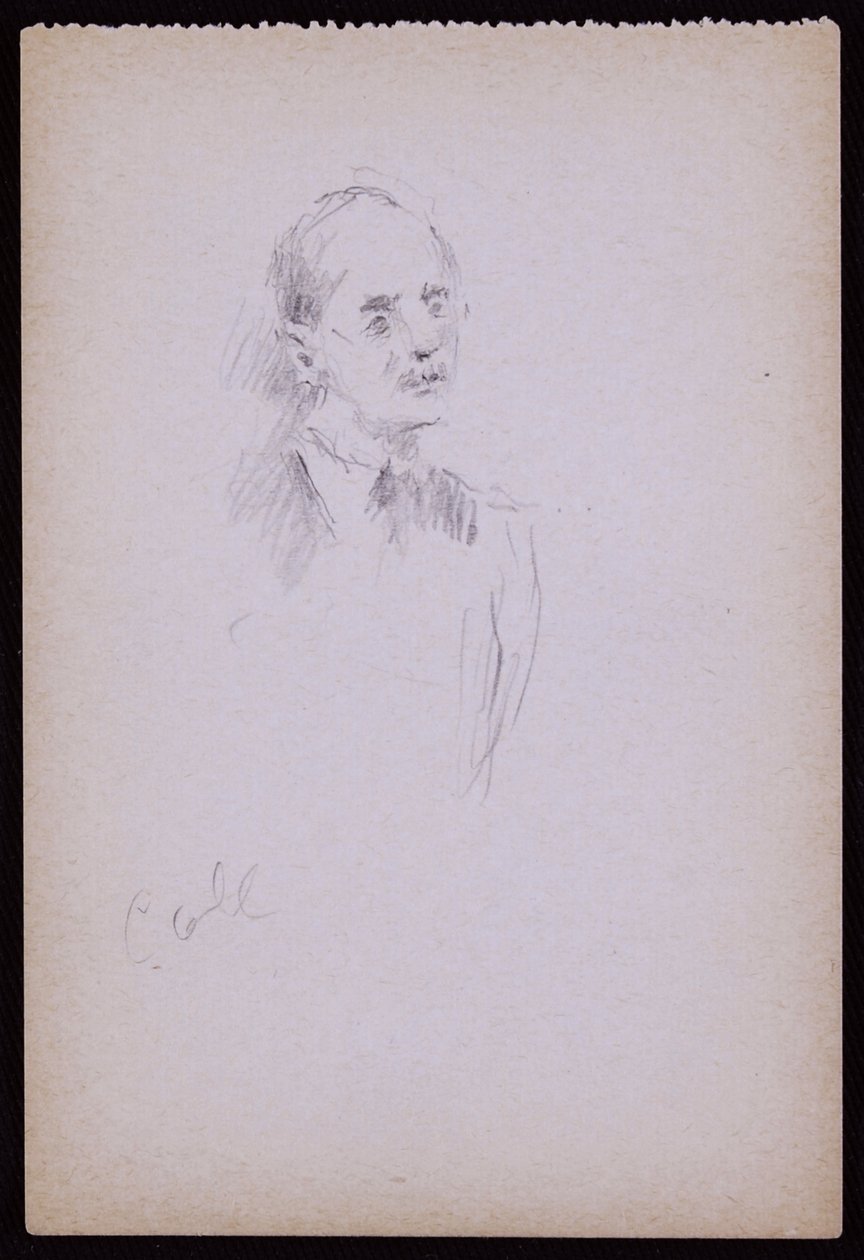 Portræt af Gerald Cobb, ca. 1930 (blyant på papir) af Francis Wilfred Lawson