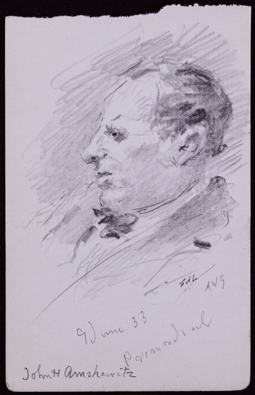 Portræt af John Amshewitz af Francis Wilfred Lawson