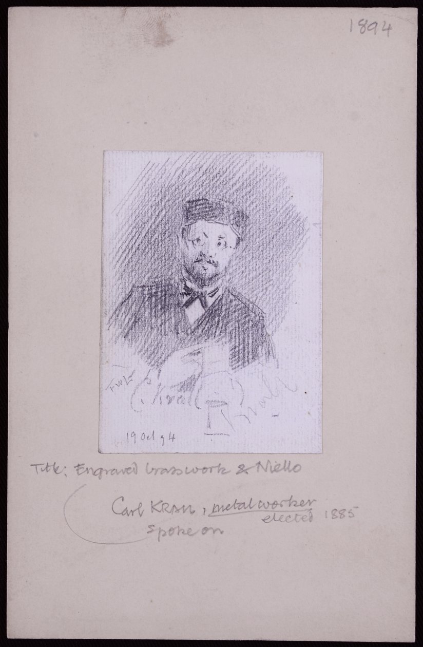 Portræt af Karl Krall af Francis Wilfred Lawson