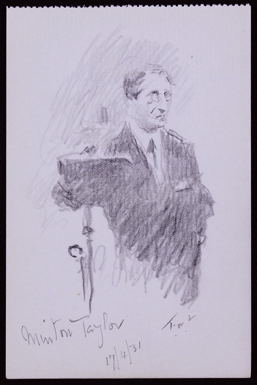Portræt af R. Minton Taylor af Francis Wilfred Lawson