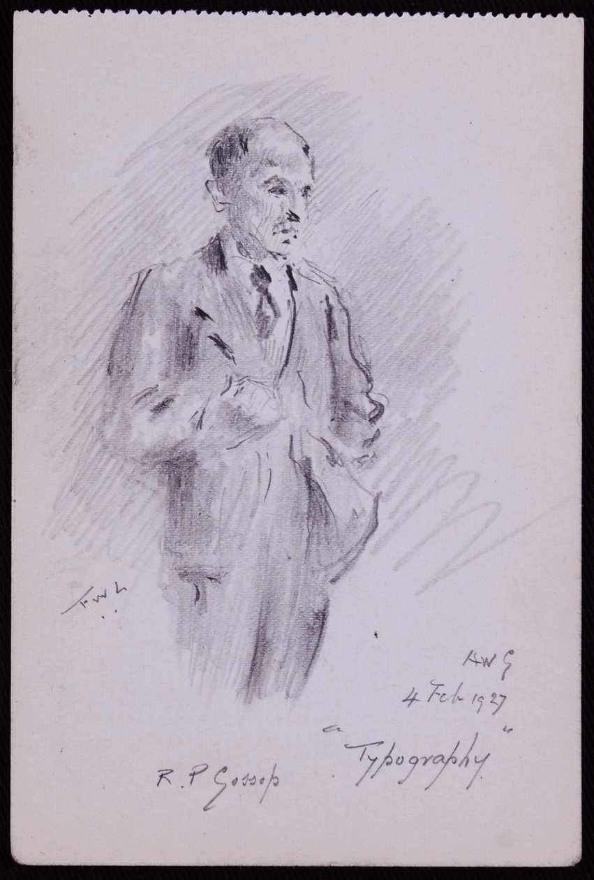 Portræt af R Percy Gossop af Francis Wilfred Lawson