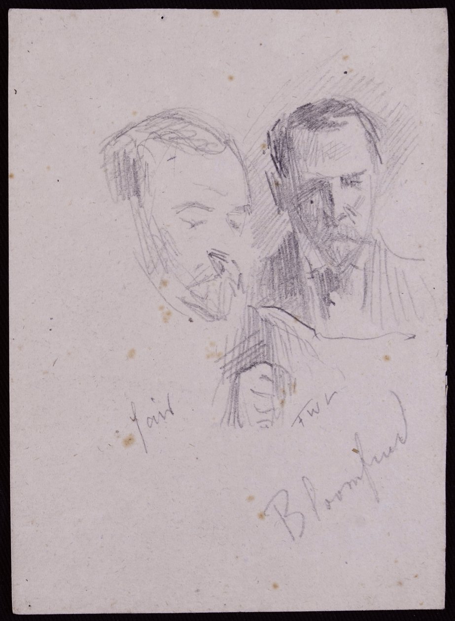 Portræt af Reginald Blomfield, ca. 1894 (blyant på papir) af Francis Wilfred Lawson