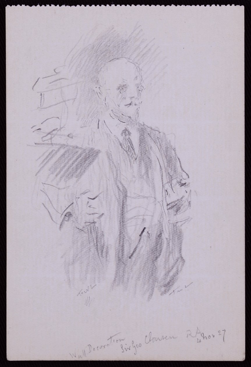 Portræt af Sir George Clausen af Francis Wilfred Lawson
