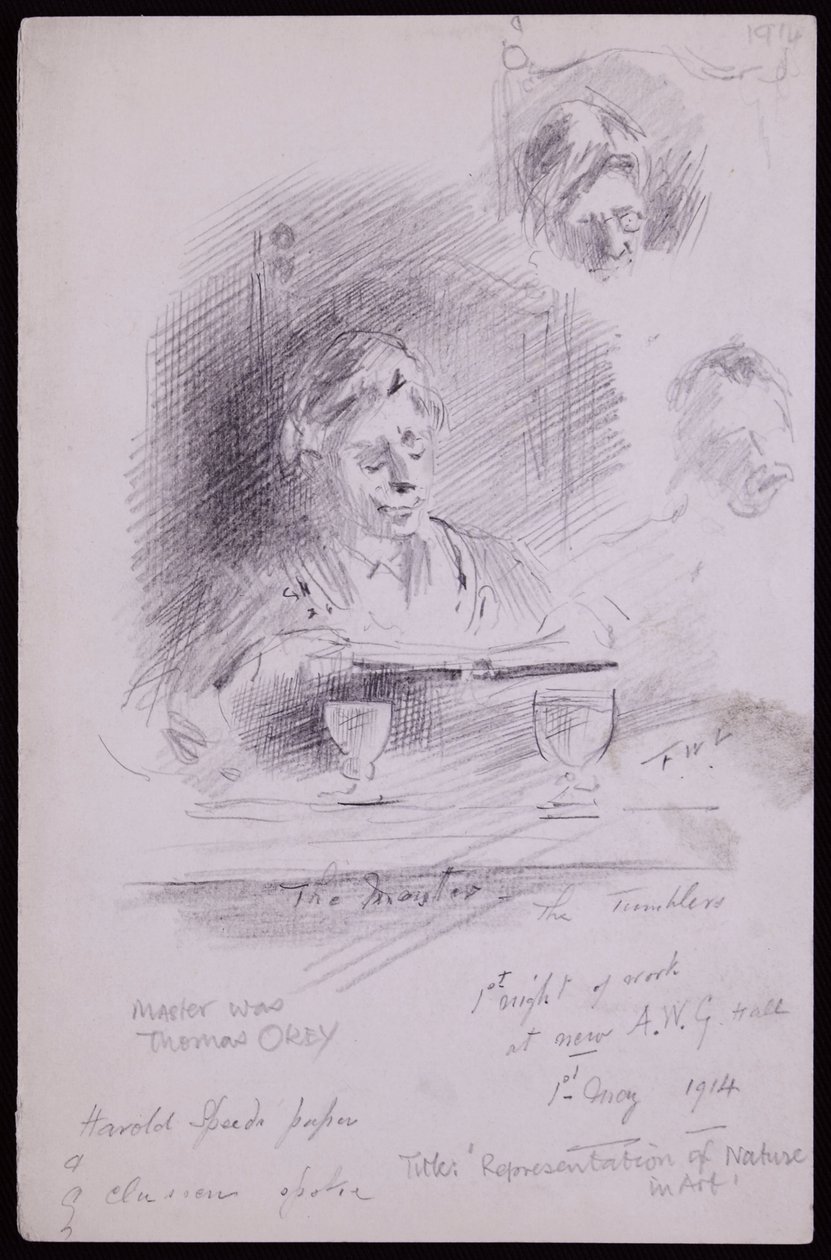 Portræt af Thomas Okey af Francis Wilfred Lawson