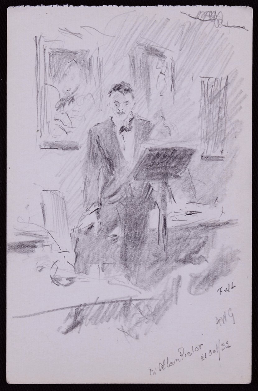 Portræt af W Allan Pictor af Francis Wilfred Lawson