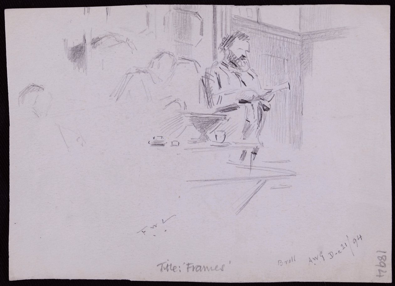 Portræt af William [? Morris af Francis Wilfred Lawson