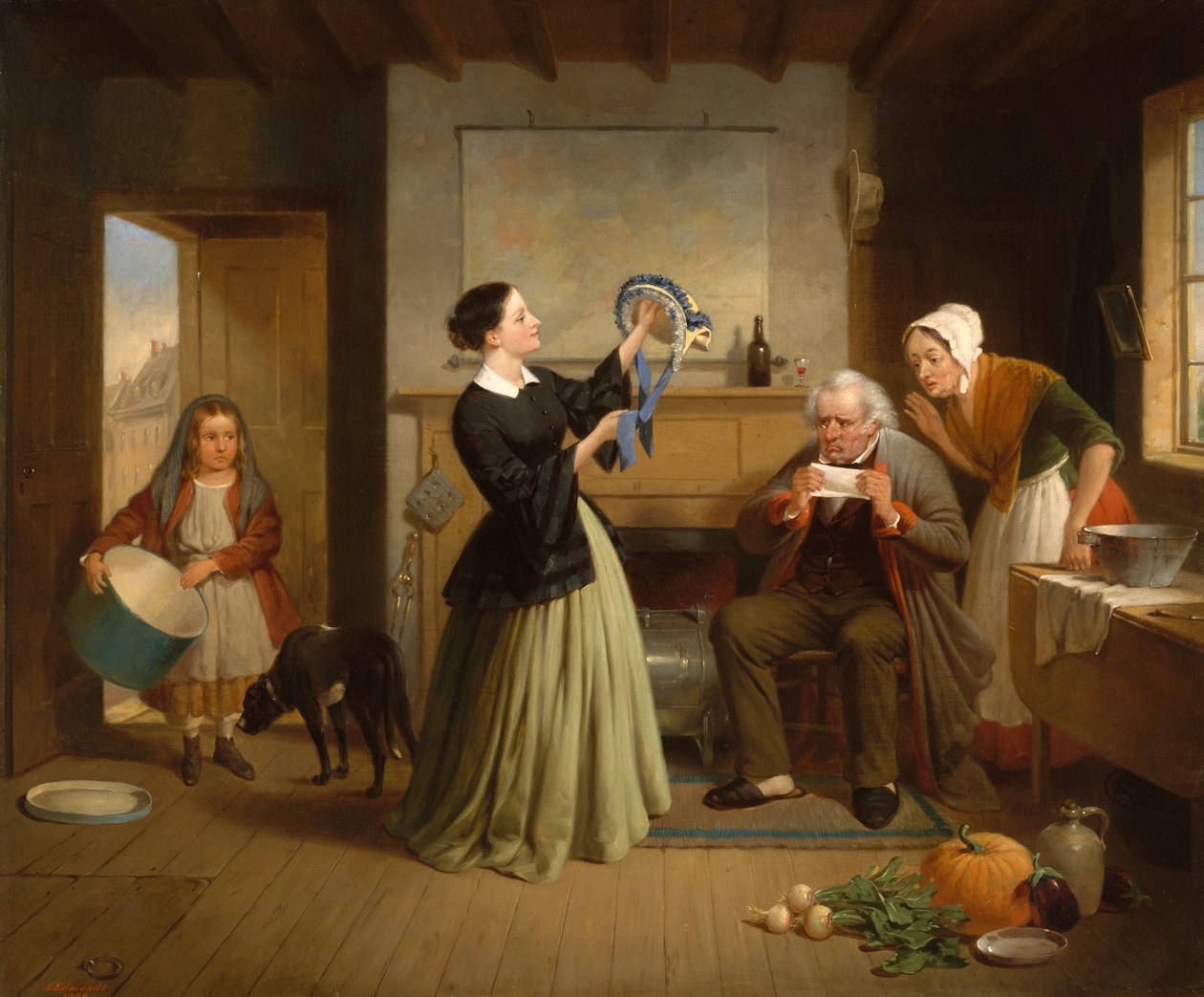 Den nye motorhjelm, 1858. af Francis William Edmonds