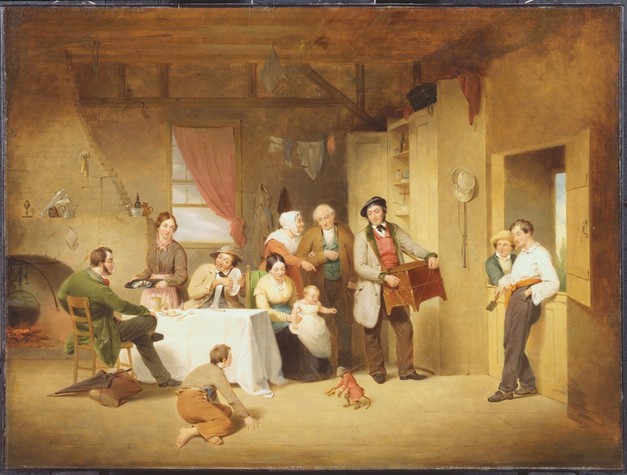 Lirekassemanden (den omvandrende musiker) af Francis William Edmonds
