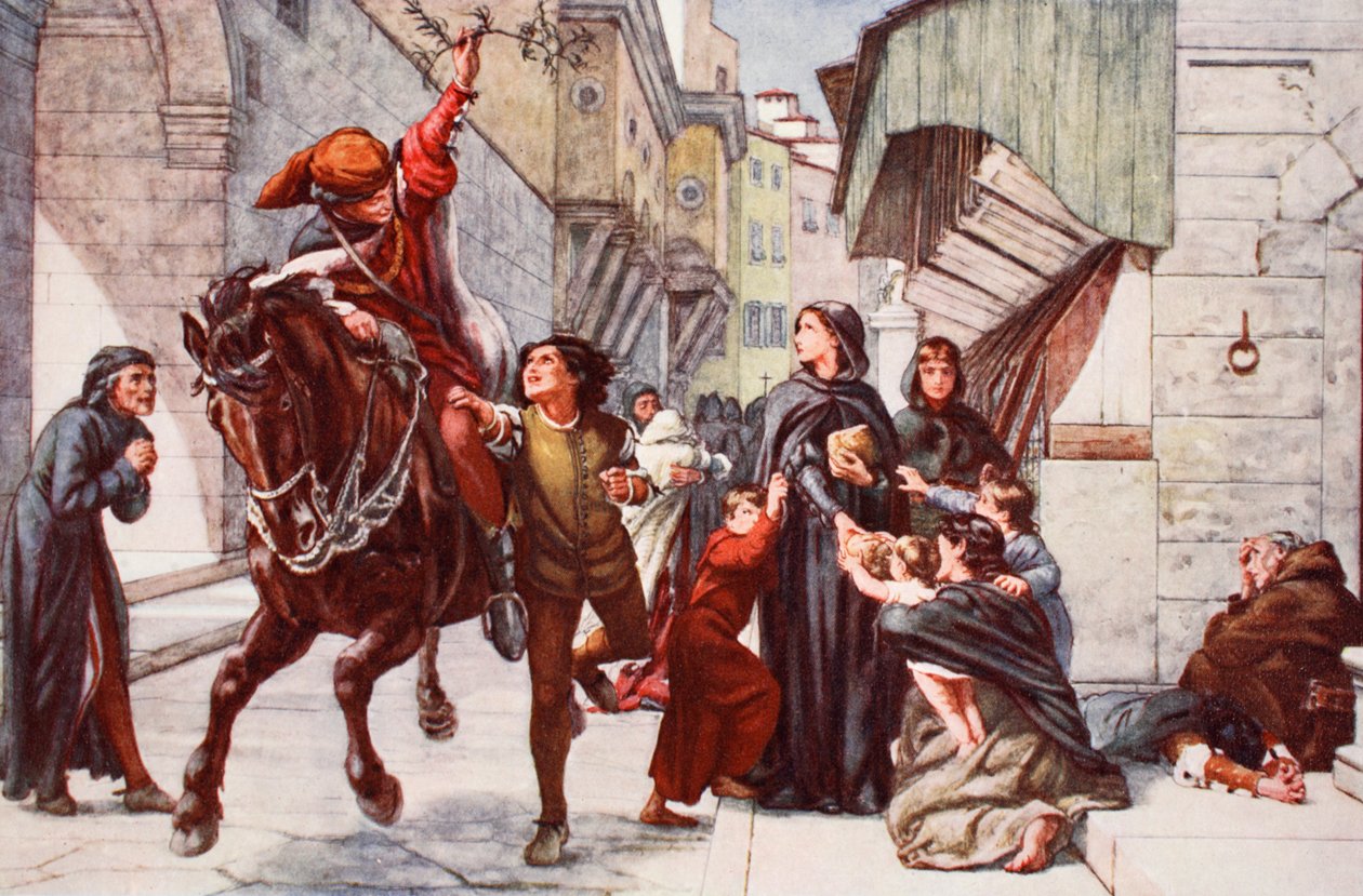Lettelse i Firenze efter ligaens angreb af Francis William Topham