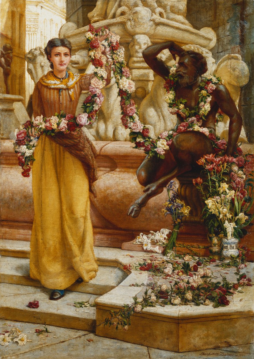 Blomsterguirlanden, 1900 af Francis William Topham
