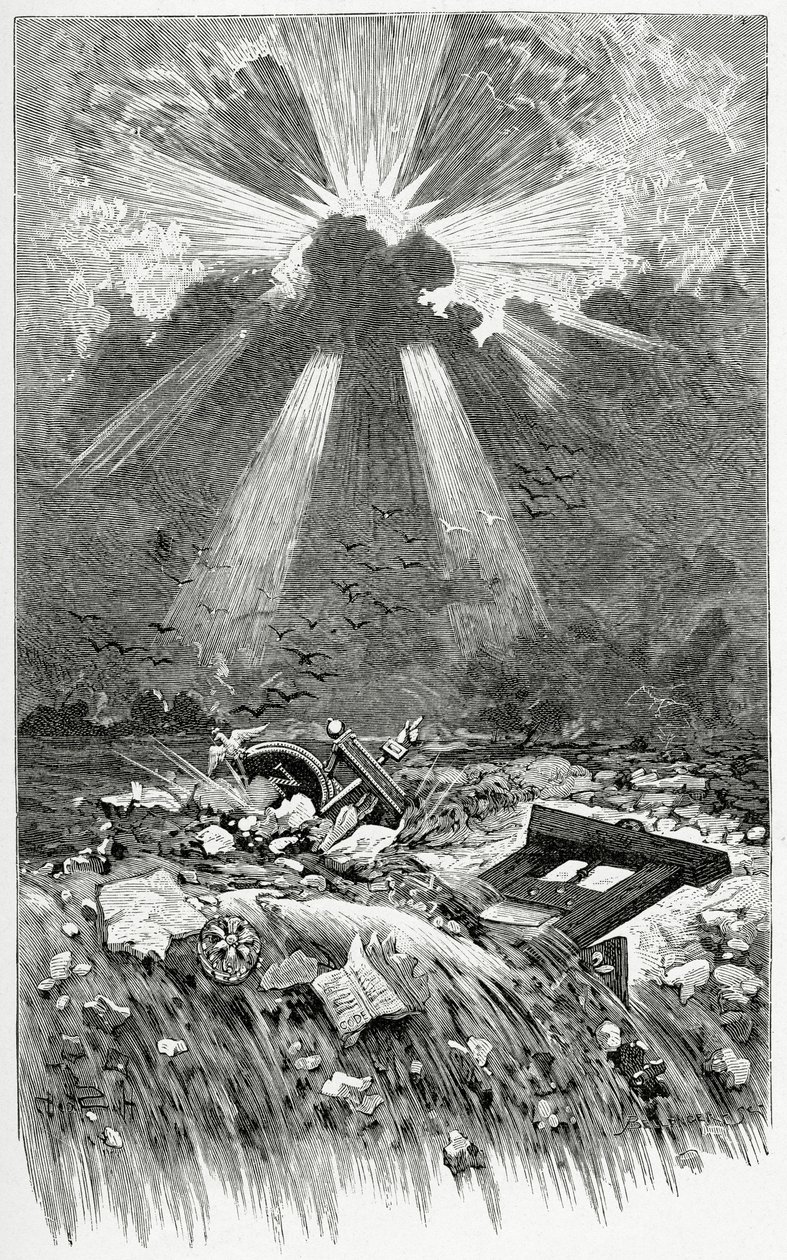 La Débacle - illustration fra Napoléon le Petit, 19. århundrede (sw-stik) af Francis and Scott, Henry Fowke