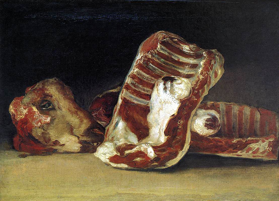 En slagterdisk af Francisco de Goya