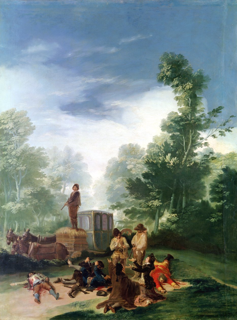Angreb på en vogn, 1787 af Francisco de Goya