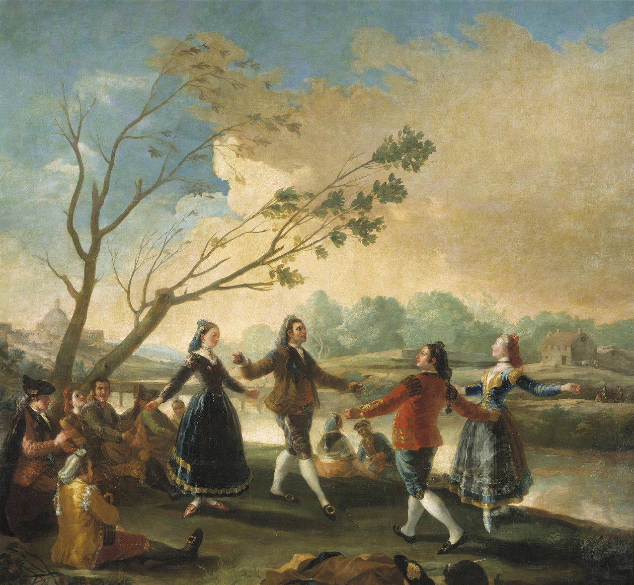 Dans på Manzanares bredder af Francisco de Goya