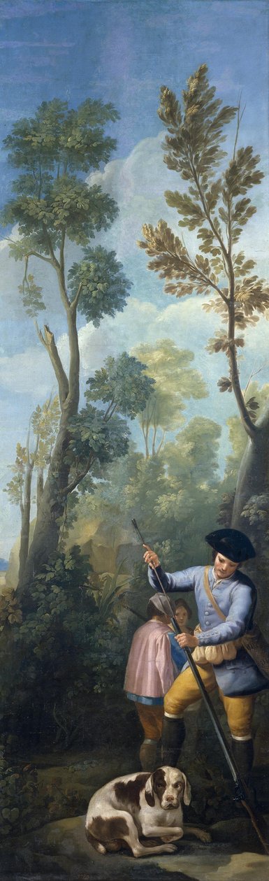 Jæger læsser sit haglgevær af Francisco de Goya