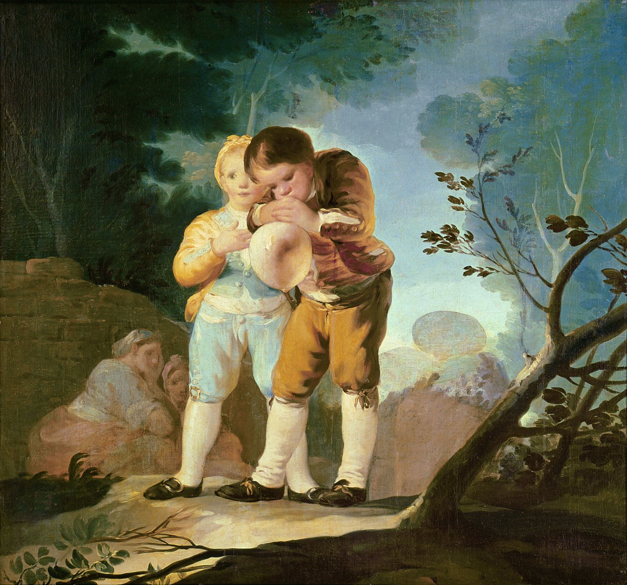Børn, der puster en blære, 1778 af Francisco de Goya