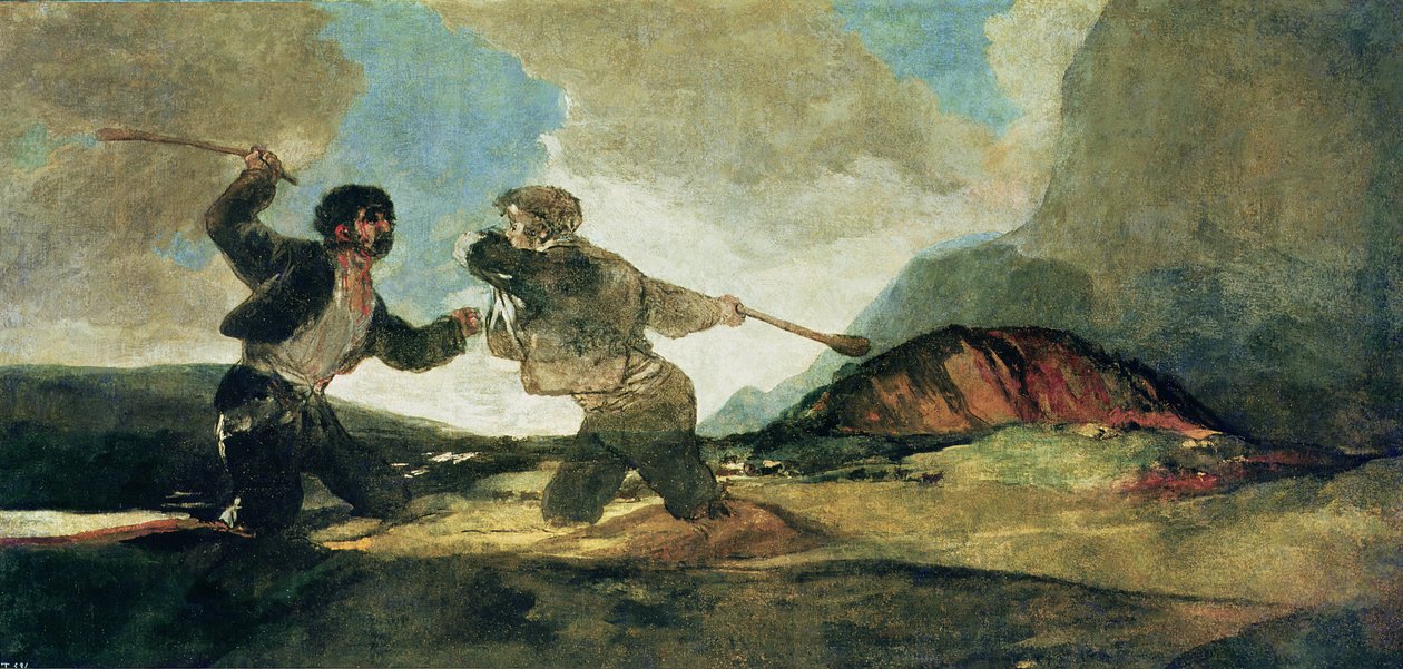 Duel med køller af Francisco de Goya