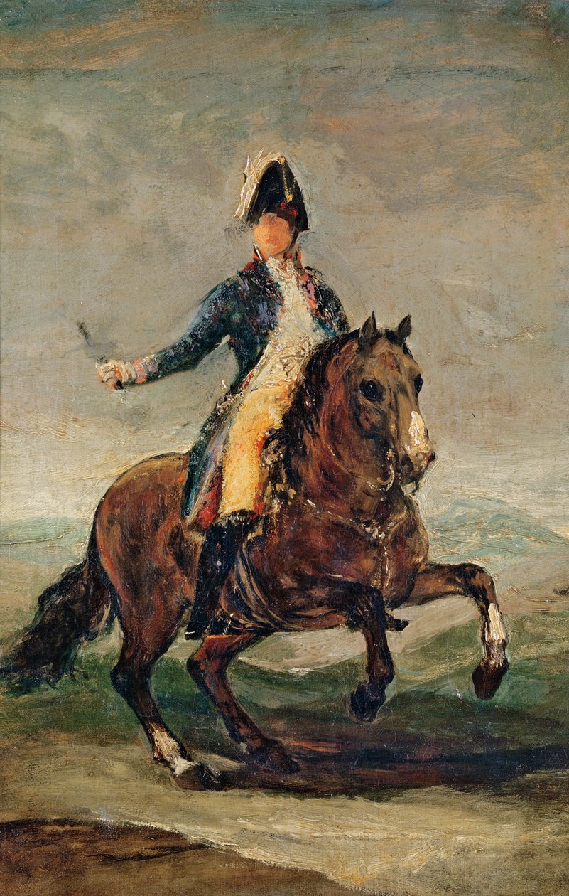 Rytterportræt af Ferdinand VII (1784-1833) konge af Spanien af Francisco de Goya