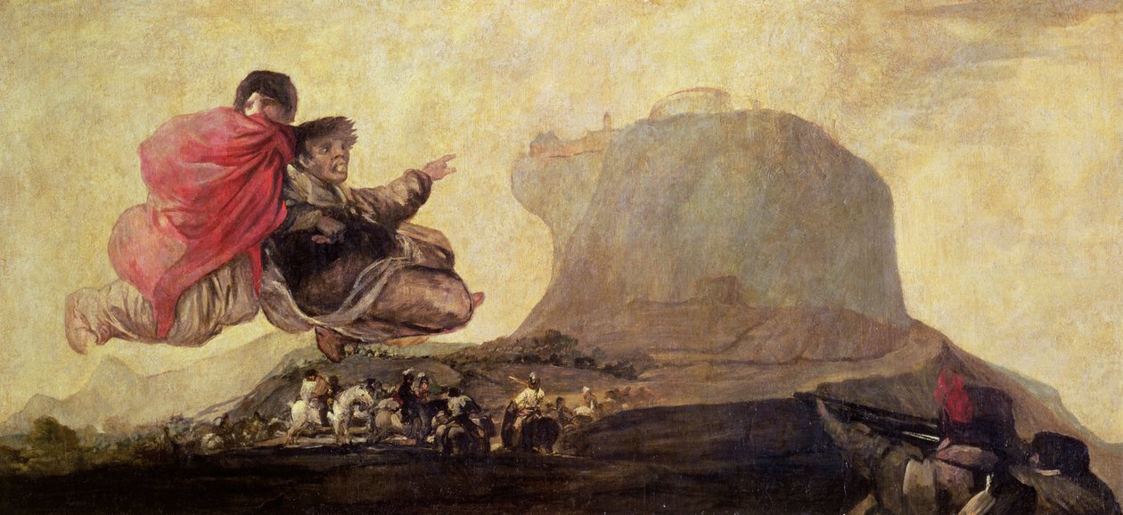 Fantastic Vision (Asmodeus) 1821-23 (olie på gesso overført til linned) af Francisco de Goya