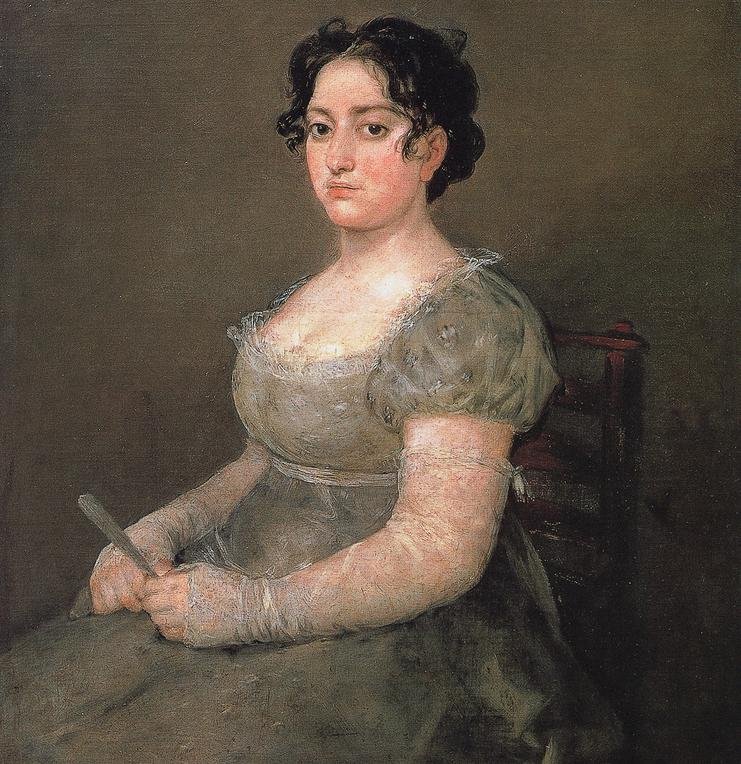 Kvinde med ventilator af Francisco de Goya