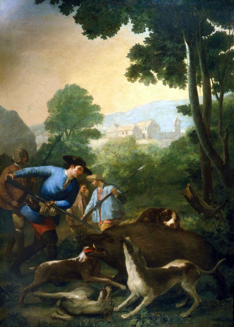 Vildsvinjagten af Francisco de Goya
