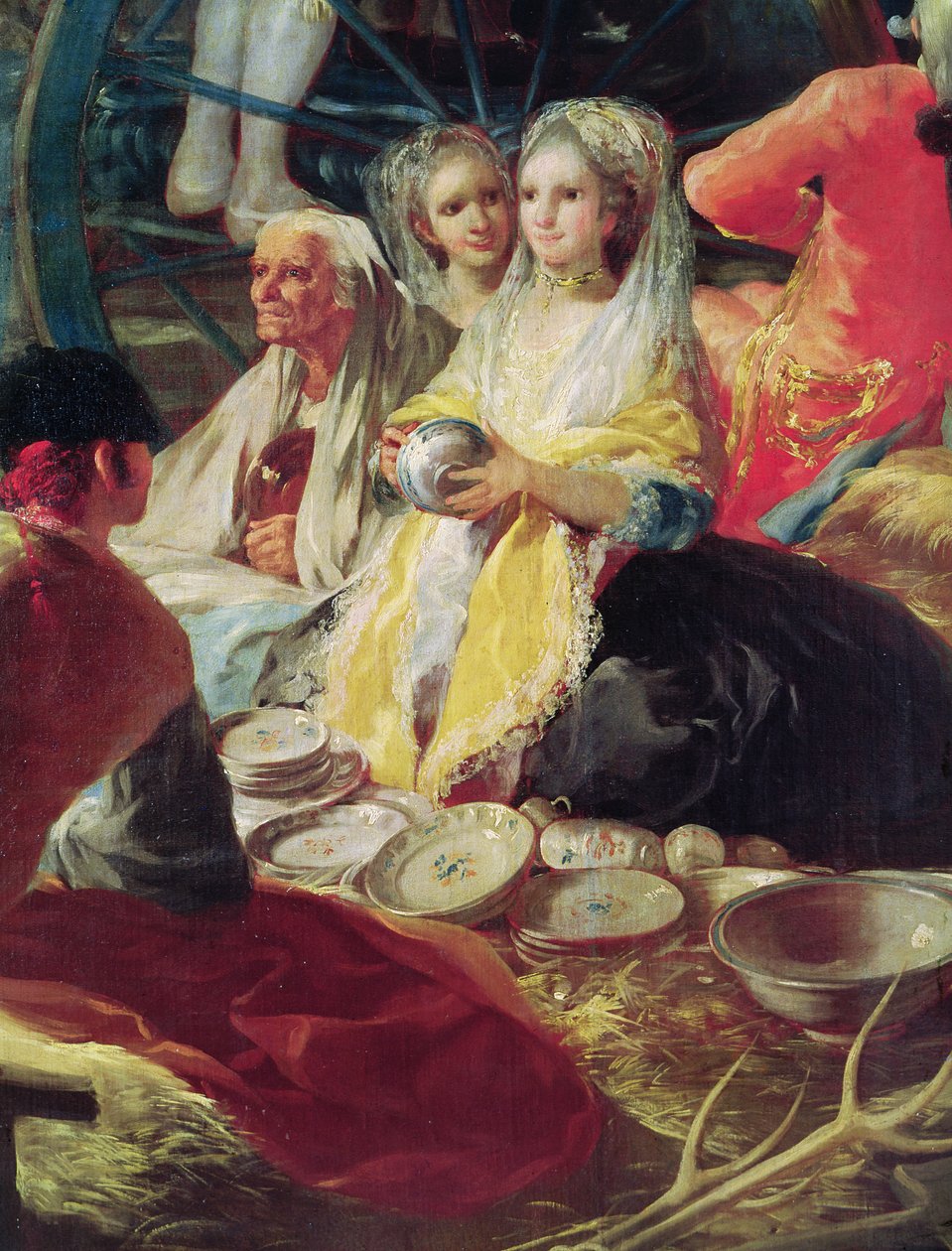 Damer køber keramik i en bod i Madrid, 1779 (detalje af 38625) af Francisco de Goya