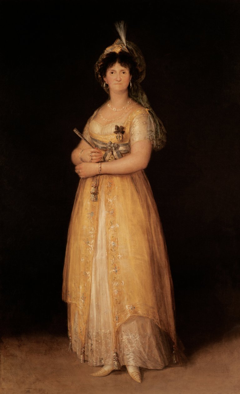 Portræt af dronning Maria Luisa (1751-1819) hustru til kong Charles IV (1788-1808) af Spanien af Francisco de Goya